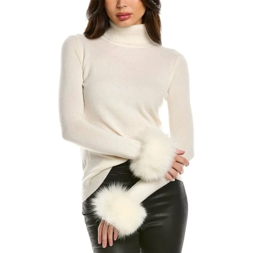 Sofiacashmere Womens Turtleneck Cashmere Sweater - Picture 1 of 3